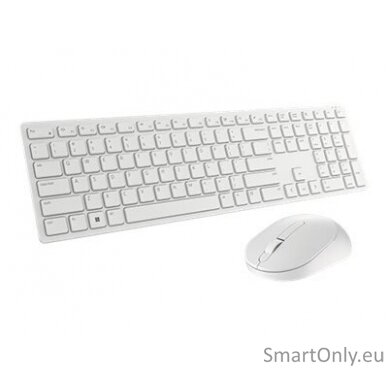 Dell Keyboard and Mouse KM5221W Pro Keyboard and Mouse Set Wireless Mouse included Keyboard Technology - Plunger; Movement Resolution - 4000 dpi US 2.4 GHz White 7