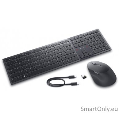 Dell Premier Collaboration Keyboard and Mouse KM900 Keyboard and Mouse Set Wireless Included Accessories USB-C to USB-C Charging cable US USB-A Graphite Wireless connection