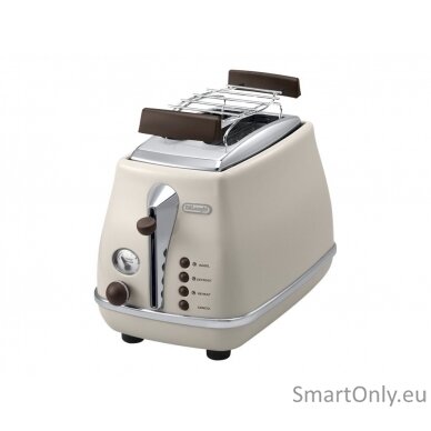 Delonghi | Toaster | CTOV 2103.BG | Power 900 W | Number of slots 2 | Housing material Stainless steel | Beigi 1