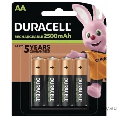 Duracell Rechargeable AA 2500mAh įkraunamos baterijos 4vnt.