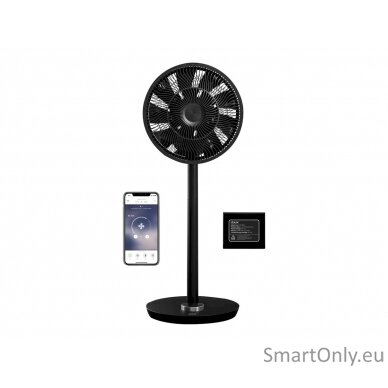 Duux Smart Fan Whisper Flex Smart Black with Battery Pack Stand Fan, Timer, Number of speeds 26, 2-22 W, Oscillation, Diameter 34 cm, Black 10