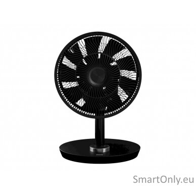 Duux Smart Fan Whisper Flex Smart Black with Battery Pack Stand Fan, Timer, Number of speeds 26, 2-22 W, Oscillation, Diameter 34 cm, Black 12