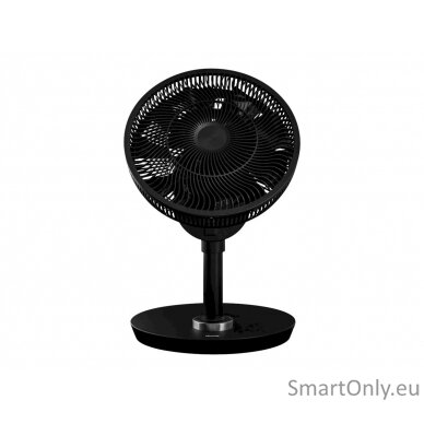 Duux Smart Fan Whisper Flex Smart Black with Battery Pack Stand Fan, Timer, Number of speeds 26, 2-22 W, Oscillation, Diameter 34 cm, Black 13