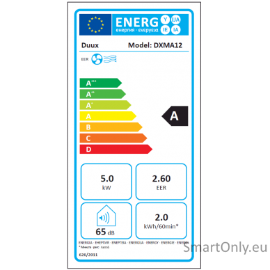 Duux Smart Mobile Air Conditioner North Number of speeds 3, Grey, 18000 BTU/h 11