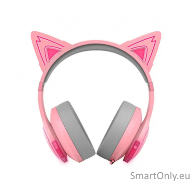 Edifier Gaming Headphone G5BT Wireless, Over-Ear, Built-in microphone, Pink (Cat version), Noise canceling 1