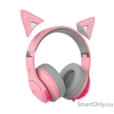 Edifier Gaming Headphone G5BT Wireless, Over-Ear, Built-in microphone, Pink (Cat version), Noise canceling 3