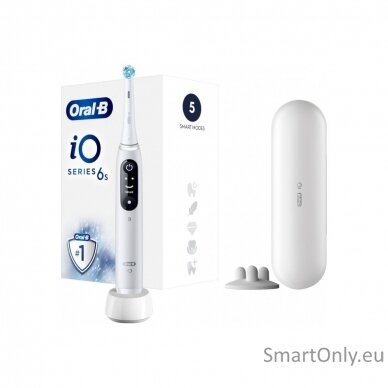 Electric Toothbrush | iO6 | Rechargeable | For adults | Number of brush heads included 1 | Number of teeth brushing modes 5 | White