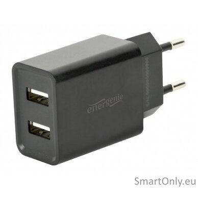 EnerGenie 2-port universal USB charger EG-U2C2A-03-BK Black 2