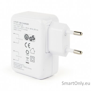 EnerGenie Universal USB charger EG-U4AC-02 White 2