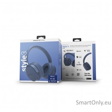 Energy Sistem Headphones Style 3 Built-in microphone, Denim, Wireless, Noise canceling 5