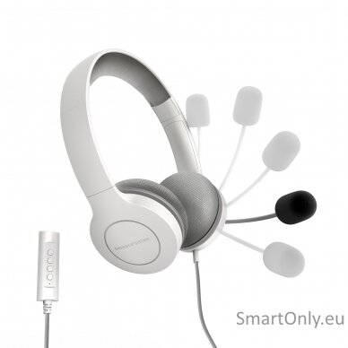 Energy Sistem Headset Office 3 White (USB and 3.5 mm plug, volume and mute control, retractable boom mic) 3
