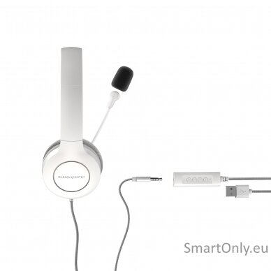 Energy Sistem Headset Office 3 White (USB and 3.5 mm plug, volume and mute control, retractable boom mic) 6