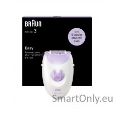 Epilator | SE3-000 Silk épil 3 | Number of power levels 2 | White/Purple