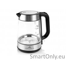 ETA ETA615390000 Standard kettle 2200 W 1.7 L Glass 360° rotational base Stainless steel/Black