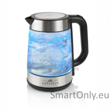 ETA ETA615390000 Standard kettle 2200 W 1.7 L Glass 360° rotational base Stainless steel/Black