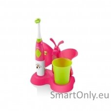 ETA Toothbrush with water cup and holder Sonetic Pink for kids