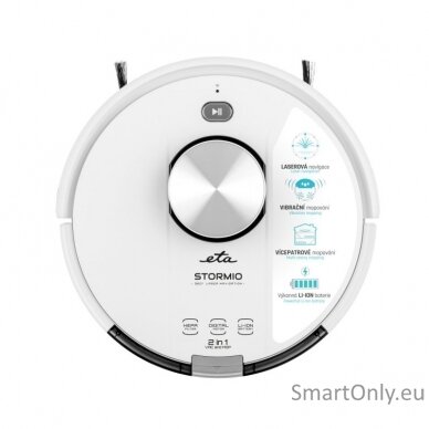 ETA | ETA423790000 Stormio | Vacuum Cleaner Robot | Dry | Operating time (max) 120 min | Li-Ion | 2400 mAh | Dust capacity 0.6 L | Pa | White | Battery warranty  month(s) 4