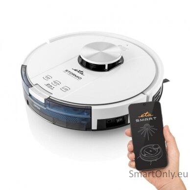 ETA | ETA423790000 Stormio | Vacuum Cleaner Robot | Dry | Operating time (max) 120 min | Li-Ion | 2400 mAh | Dust capacity 0.6 L | Pa | White | Battery warranty  month(s) 6