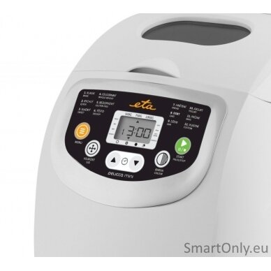 ETA ETA814990000 DELICCA MINI Bread Maker, 600 W, 10 Programs, 1 Pre-set Program for Jam Preparation, 1 Program for Yoghurt Preparation, Whi 1