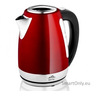 ETA Kettle Ela Digi ETA959890010 Electric 2200 W 1.7 L Stainless steel 360° rotational base Red