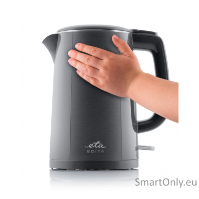 ETA Kettle | ETA859590020 EDITA | Electric | 2200 W | 1.5 L | Stainless steel | 360° rotational base | Gray 1