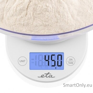 ETA Kitchen scale with a bowl ETA577090000 Mari Graduation 1 g Display type LCD White 1