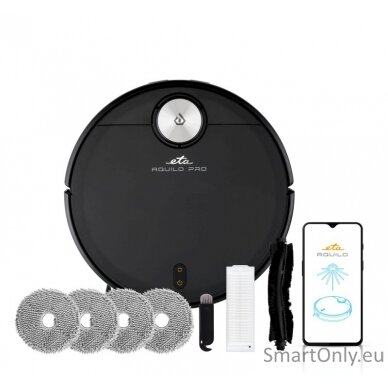 ETA | Robotic Vacuum Cleaner | ETA724390000 Aquilo PRO | Wet&Dry | Operating time (max) 180 min | Li-ion | 5200 mAh | Dust capacity 2.5 L | 4000 Pa | Black 4