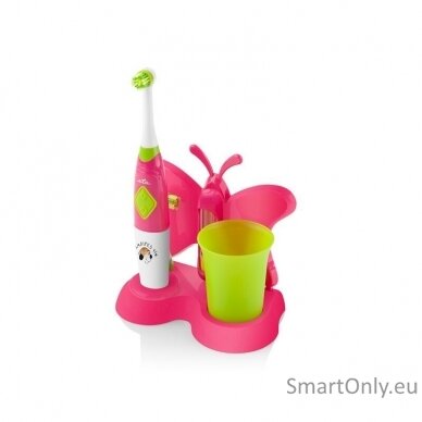 ETA Toothbrush with water cup and holder Sonetic Pink for kids