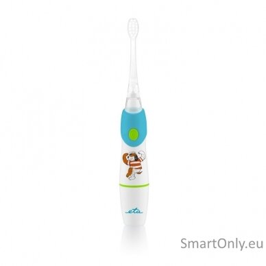 ETA SONETIC Toothbrush  ETA071090000 Rechargeable For kids Number of brush heads included 2 Number of teeth brushing modes Does not apply Sonic technology White/Light blue