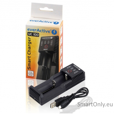 everActive UC-100 Smart Charger Baterijų įkroviklis 4