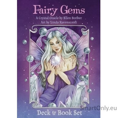 Fairy Gems a crystal Oracle kortų ir knygos rinkinys US Games Systems 5