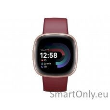 Fitbit Versa 4 Smart watch NFC GPS (satellite) AMOLED Touchscreen Activity monitoring 24/7 Waterproof Bluetooth Wi-Fi Beet Juice/Copper Rose