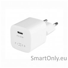 Fixed Mini USB-C Travel Charger Fast charging, White, 30 W