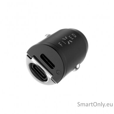 Fixed Car Charger Dual Fast charging, Black, 30 W 1