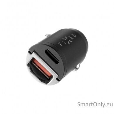 Fixed Car Charger Fast charging, Black, 30 W 1