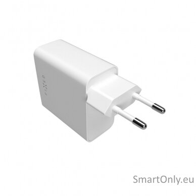 Fixed Dual USB-C Mains Charger, PD support, 65W 2