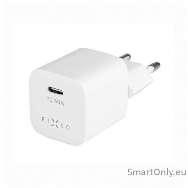 Fixed Mini USB-C Travel Charger Fast charging, White, 30 W 1