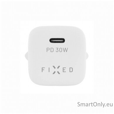 Fixed Mini USB-C Travel Charger Fast charging, White, 30 W 3