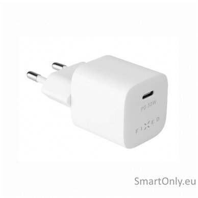 Fixed Mini USB-C Travel Charger Fast charging, White, 30 W