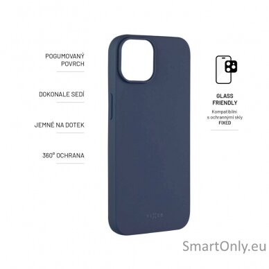 Fixed Story Back cover, Apple, iPhone 14, Rubberized, Blue 2