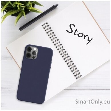 Fixed Story Back cover, Apple, iPhone 14, Rubberized, Blue 3