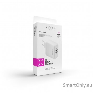 Fixed Travel Charger Fast charging, White, 45 W 1