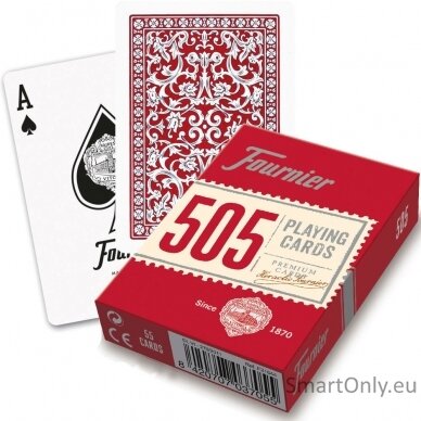 Fournier 505 pokerio kortos (Raudona)