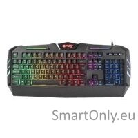 FURY Spitfire Gaming Keyboard, US Layout, Wired, Black Fury Gaming Keyboard Spitfire USB 2.0 Gaming keyboard RGB LED light US Wired Black 1.8 m 2