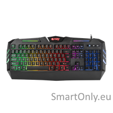 FURY Spitfire Gaming Keyboard, US Layout, Wired, Black Fury Gaming Keyboard Spitfire USB 2.0 Gaming keyboard RGB LED light US Wired Black 1.8 m