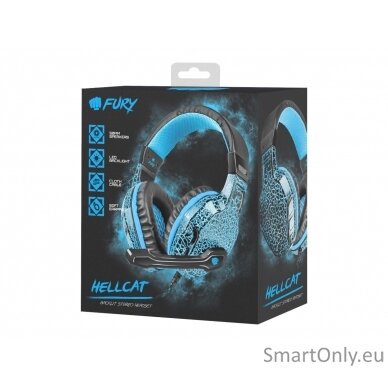 Fury Gaming Headset, Wired, NFU-0863	Hellcat, Black/Blue, Built-in microphone 7