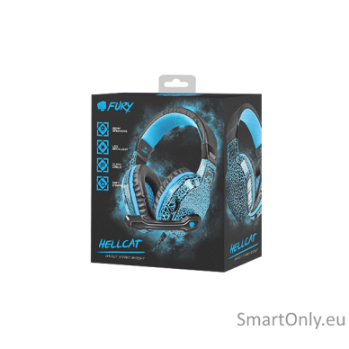 Fury Gaming Headset, Wired, NFU-0863	Hellcat, Black/Blue, Built-in microphone