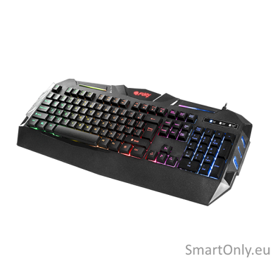 FURY Spitfire Gaming Keyboard, US Layout, Wired, Black Fury Gaming Keyboard Spitfire USB 2.0 Gaming keyboard RGB LED light US Wired Black 1.8 m 1