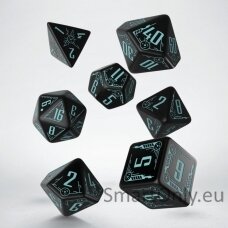 Galactic Dice RPG kauliukų rinkinys juodos ir mėlynos sp