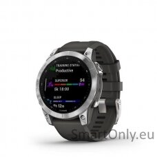 Garmin Fenix 7, Silver w/Graphite Band, EMEA/AUS/AFR/S.AM